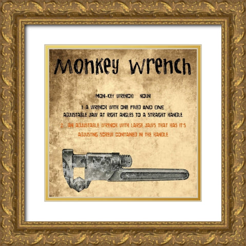 Monkey Wrench Gold Ornate Wood Framed Art Print with Double Matting by Lewis, Sheldon