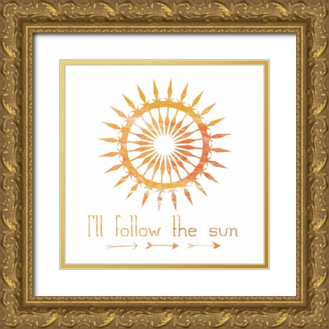 Follow The Sun Gold Ornate Wood Framed Art Print with Double Matting by Lewis, Sheldon