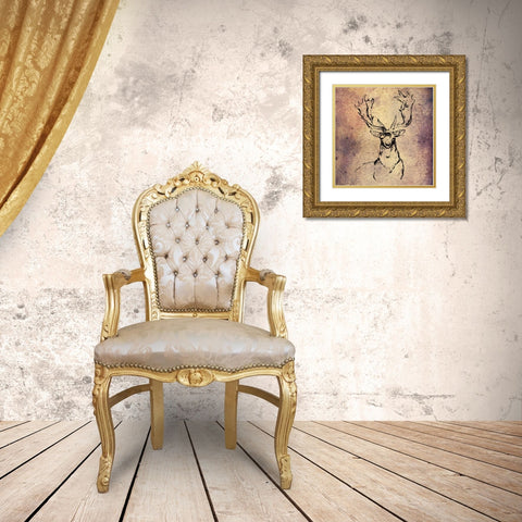 Lodge Stories Gold Ornate Wood Framed Art Print with Double Matting by Lewis, Sheldon