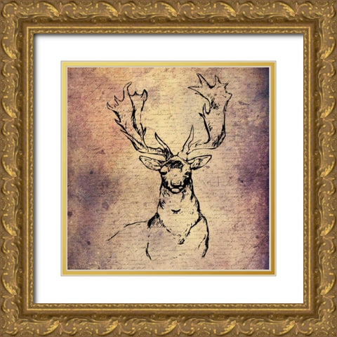 Lodge Stories Gold Ornate Wood Framed Art Print with Double Matting by Lewis, Sheldon