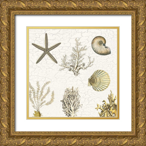 Coastal Pride Gold Ornate Wood Framed Art Print with Double Matting by Lewis, Sheldon