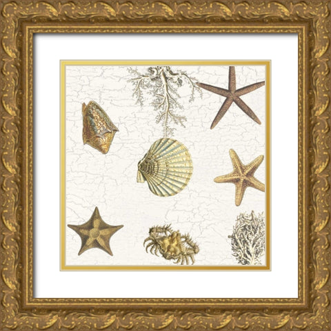 Coastal Joy Gold Ornate Wood Framed Art Print with Double Matting by Lewis, Sheldon