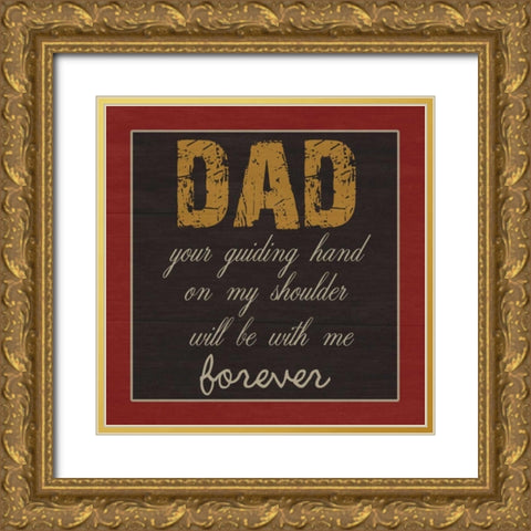 Dear DaD Gold Ornate Wood Framed Art Print with Double Matting by Lewis, Sheldon