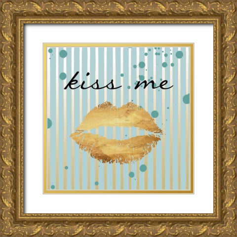 Kiss Gold Ornate Wood Framed Art Print with Double Matting by Lewis, Sheldon