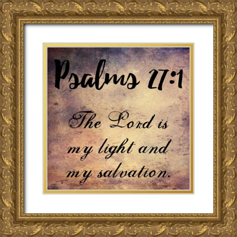 My Light And My Salvation Gold Ornate Wood Framed Art Print with Double Matting by Lewis, Sheldon