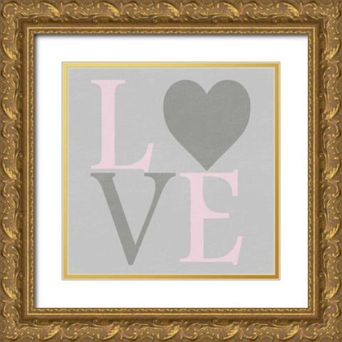Love From The Heart 1 Gold Ornate Wood Framed Art Print with Double Matting by Lewis, Sheldon