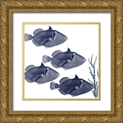 Coastal Orchestra Gold Ornate Wood Framed Art Print with Double Matting by Lewis, Sheldon