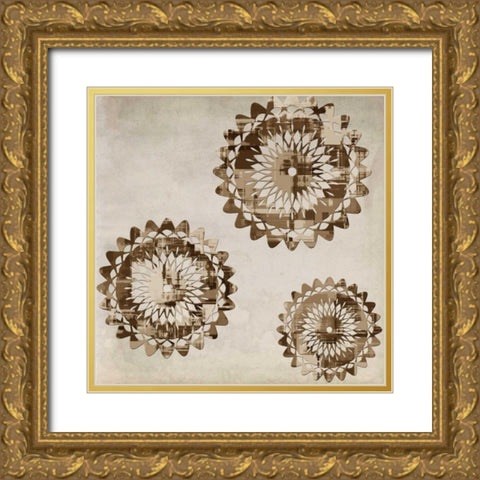 New Age Abstract 2 Gold Ornate Wood Framed Art Print with Double Matting by Lewis, Sheldon