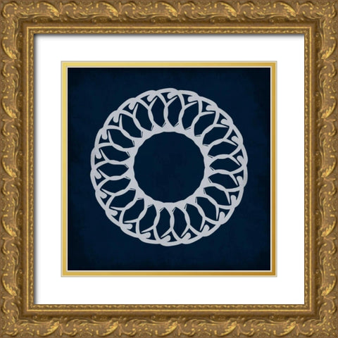 Indigo Dream 1 Gold Ornate Wood Framed Art Print with Double Matting by Lewis, Sheldon