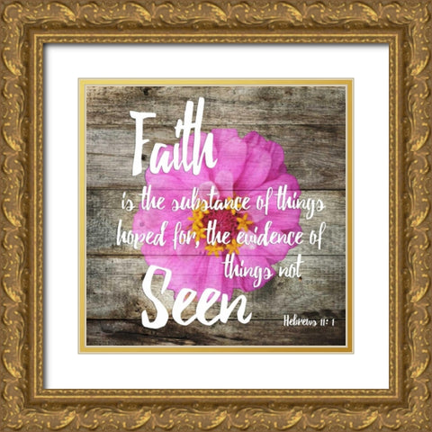 Hebrews 11:1 Gold Ornate Wood Framed Art Print with Double Matting by Lewis, Sheldon