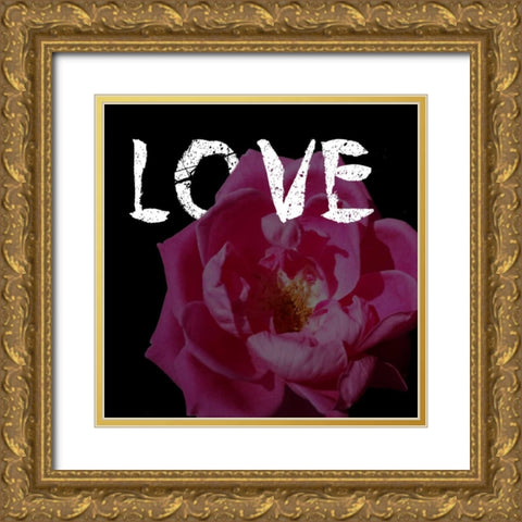 Love Gold Ornate Wood Framed Art Print with Double Matting by Lewis, Sheldon