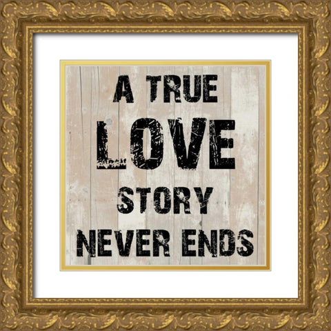 Pure Love Gold Ornate Wood Framed Art Print with Double Matting by Lewis, Sheldon