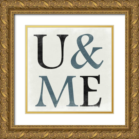 U and ME Pure Gold Ornate Wood Framed Art Print with Double Matting by Lewis, Sheldon