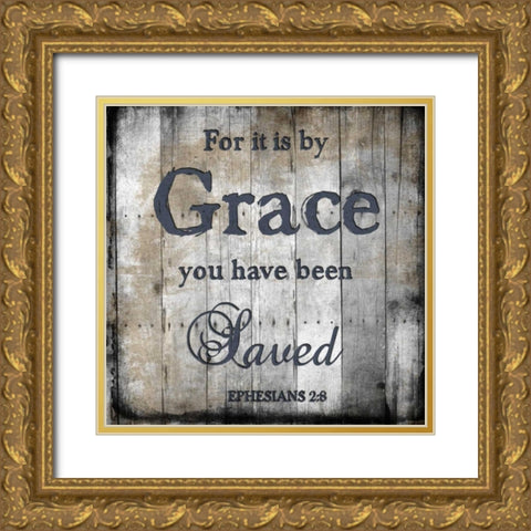 Psalms 37-4 Gold Ornate Wood Framed Art Print with Double Matting by Lewis, Sheldon