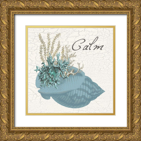 Coastal Bouquet 2 Gold Ornate Wood Framed Art Print with Double Matting by Lewis, Sheldon