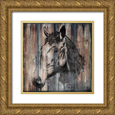On The Farm Gold Ornate Wood Framed Art Print with Double Matting by Lewis, Sheldon