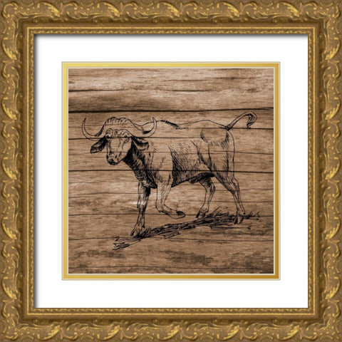 Running Wild Gold Ornate Wood Framed Art Print with Double Matting by Lewis, Sheldon