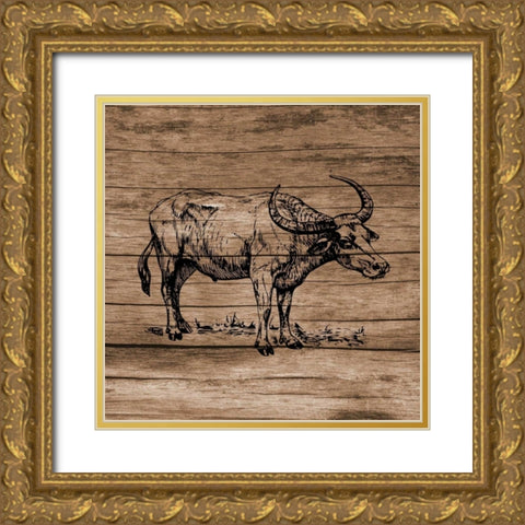 Running Wild 2 Gold Ornate Wood Framed Art Print with Double Matting by Lewis, Sheldon