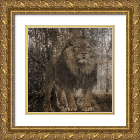 Wild Jungle 2 Gold Ornate Wood Framed Art Print with Double Matting by Lewis, Sheldon