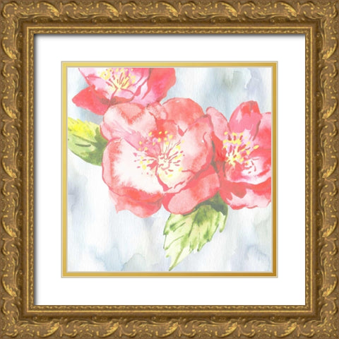 A Floral Tale 2 Gold Ornate Wood Framed Art Print with Double Matting by Lewis, Sheldon