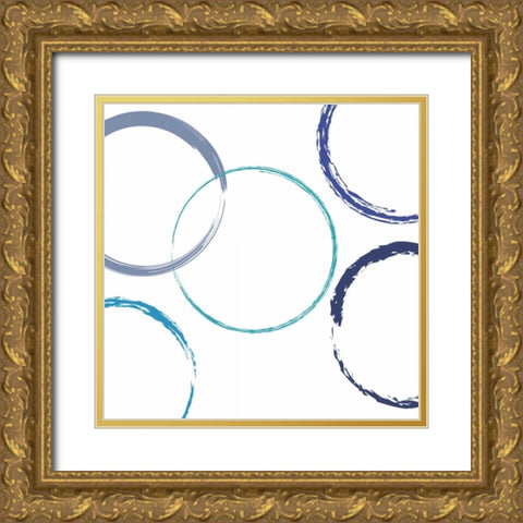 Circular Intent Gold Ornate Wood Framed Art Print with Double Matting by Lewis, Sheldon