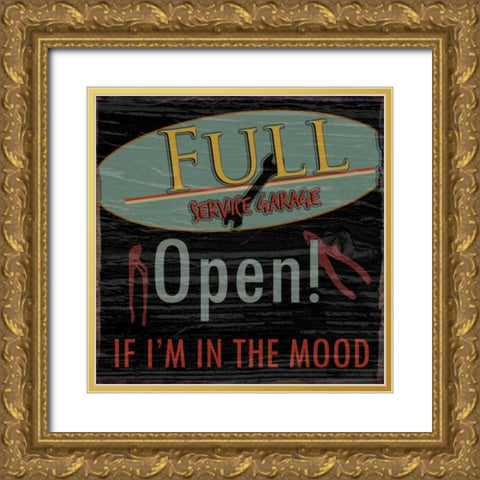 Garage Gold Ornate Wood Framed Art Print with Double Matting by Lewis, Sheldon