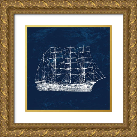 Travel The Coast Gold Ornate Wood Framed Art Print with Double Matting by Lewis, Sheldon