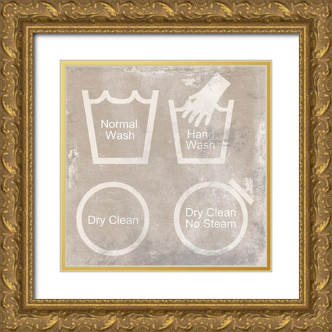 Laundry Guides Gold Ornate Wood Framed Art Print with Double Matting by Lewis, Sheldon