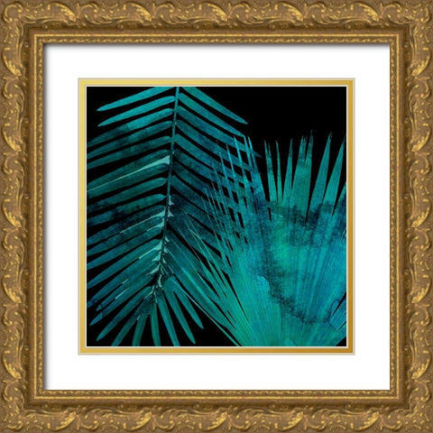 Watercolor Burst 3 Gold Ornate Wood Framed Art Print with Double Matting by Lewis, Sheldon