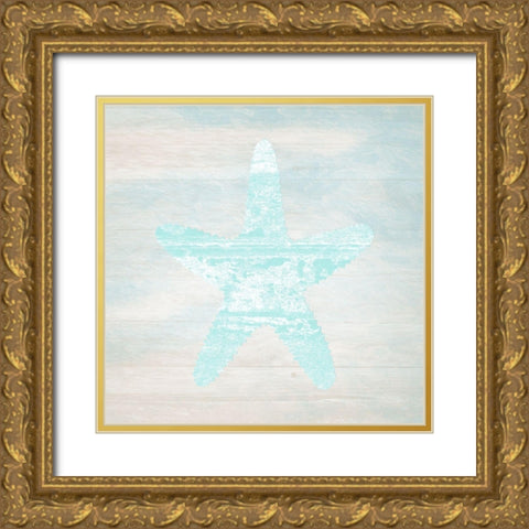 At The Beach House Gold Ornate Wood Framed Art Print with Double Matting by Lewis, Sheldon