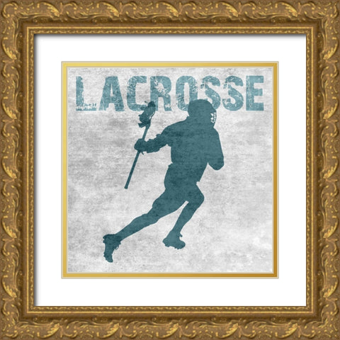 Lacrosse Gold Ornate Wood Framed Art Print with Double Matting by Lewis, Sheldon