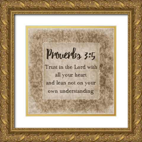 Trust In The Lord Gold Ornate Wood Framed Art Print with Double Matting by Lewis, Sheldon