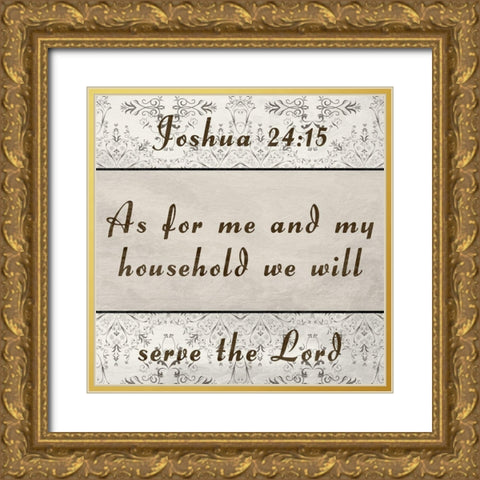 Serve The Lord Gold Ornate Wood Framed Art Print with Double Matting by Lewis, Sheldon