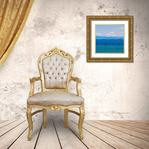 Evening At The Coast Gold Ornate Wood Framed Art Print with Double Matting by Lewis, Sheldon