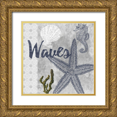 Life At The Coast 2 Gold Ornate Wood Framed Art Print with Double Matting by Lewis, Sheldon