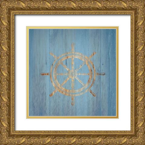 Wheel Gold Ornate Wood Framed Art Print with Double Matting by Lewis, Sheldon