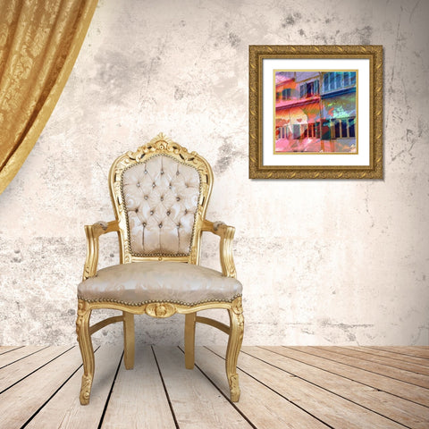 Architectural Color 2 Gold Ornate Wood Framed Art Print with Double Matting by Lewis, Sheldon
