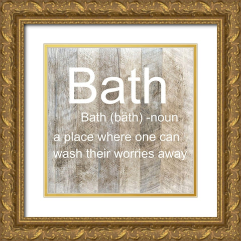 Bath Place Gold Ornate Wood Framed Art Print with Double Matting by Lewis, Sheldon