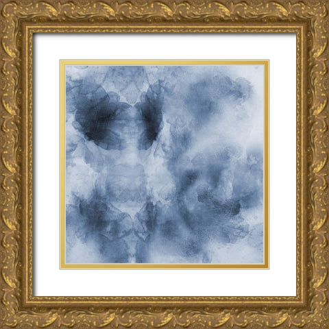 Midnight Blues Gold Ornate Wood Framed Art Print with Double Matting by Lewis, Sheldon