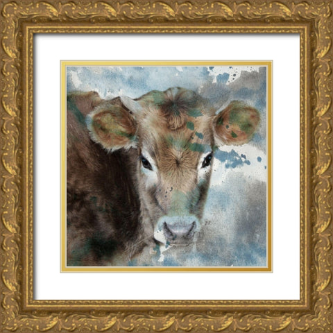Moo Ami Gold Ornate Wood Framed Art Print with Double Matting by Lewis, Sheldon