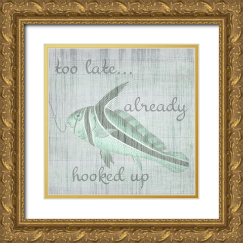 Hooked Up Gold Ornate Wood Framed Art Print with Double Matting by Lewis, Sheldon