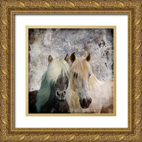 BFF Gold Ornate Wood Framed Art Print with Double Matting by Lewis, Sheldon