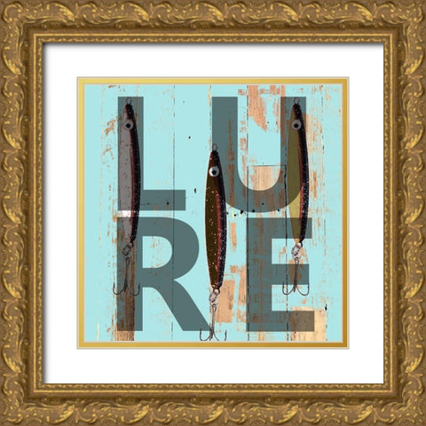 Lure Gold Ornate Wood Framed Art Print with Double Matting by Lewis, Sheldon