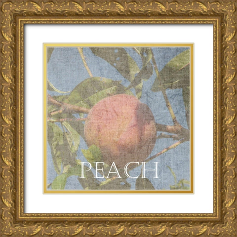 Peach Gold Ornate Wood Framed Art Print with Double Matting by Lewis, Sheldon