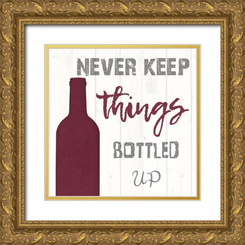 Downpour of wine Gold Ornate Wood Framed Art Print with Double Matting by Lewis, Sheldon