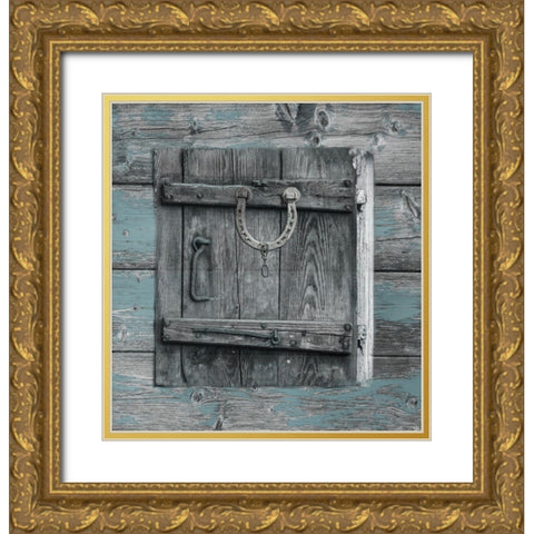 Wood Grain Barn Gold Ornate Wood Framed Art Print with Double Matting by Lewis, Sheldon