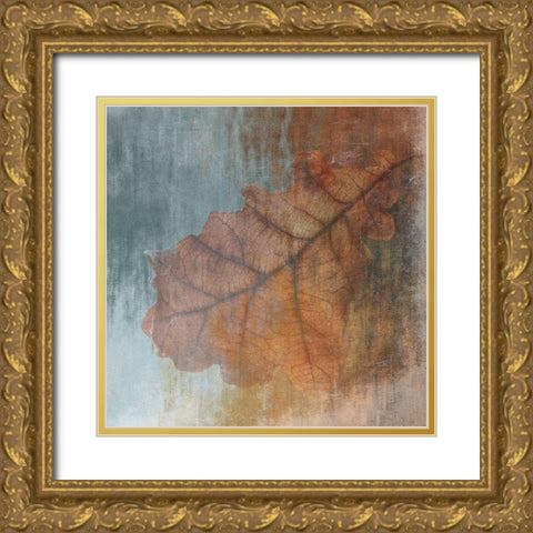 Pure Leaf 1 Gold Ornate Wood Framed Art Print with Double Matting by Lewis, Sheldon