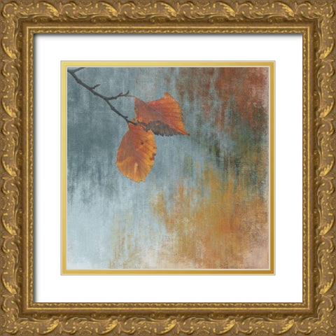 Pure Leaf 2 Gold Ornate Wood Framed Art Print with Double Matting by Lewis, Sheldon