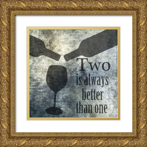 Wine Secret Gold Ornate Wood Framed Art Print with Double Matting by Lewis, Sheldon