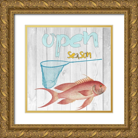 Open Season Gold Ornate Wood Framed Art Print with Double Matting by Lewis, Sheldon